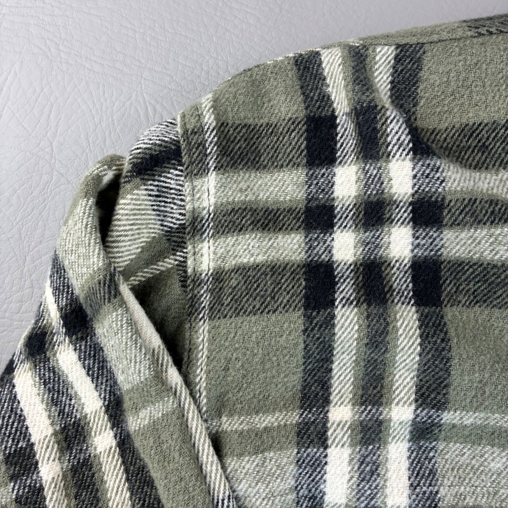 Stillwater Supply Co Mens 2XL Heavy Flannel Plaid Shacket Green Black Tartan - Picture 14 of 16